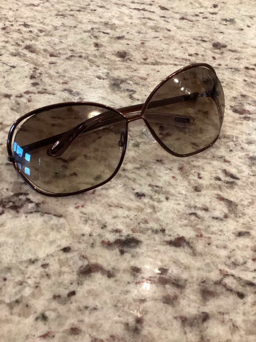 Tom Ford Women's Brown Tinted Oversized Sunglasses